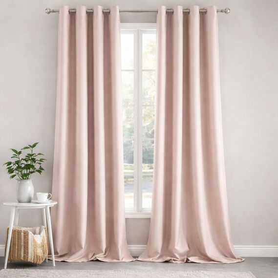 Комплект штор 2 шт 150х260 см, Blackout шторы, гардины, портьеры на шторной тесьме с эффектом затемнения V-17 попіл, фото 1