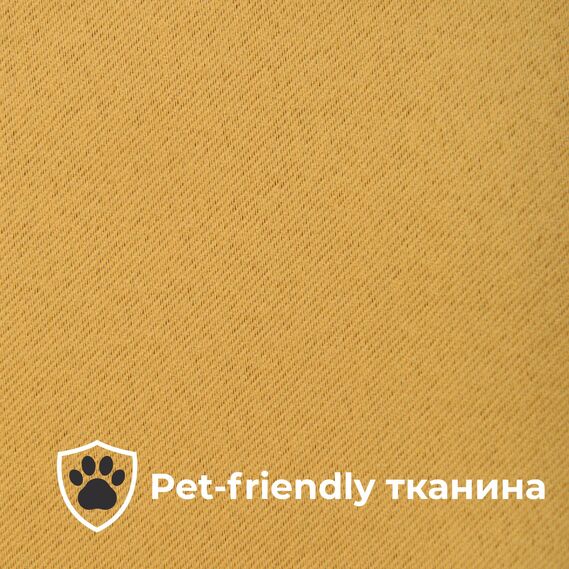 Комплект штор 2 шт 150х260 см, Blackout шторы, гардины, портьеры на шторной тесьме с эффектом затемнения V-116 золото беж, фото 5