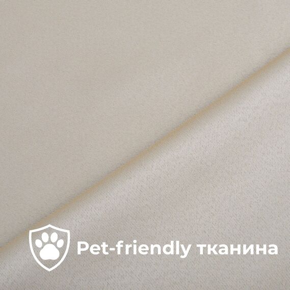 Комплект штор 2 шт 150х260 см, Blackout шторы, гардины, портьеры на шторной тесьме с эффектом затемнения V-06 пісок, фото 3