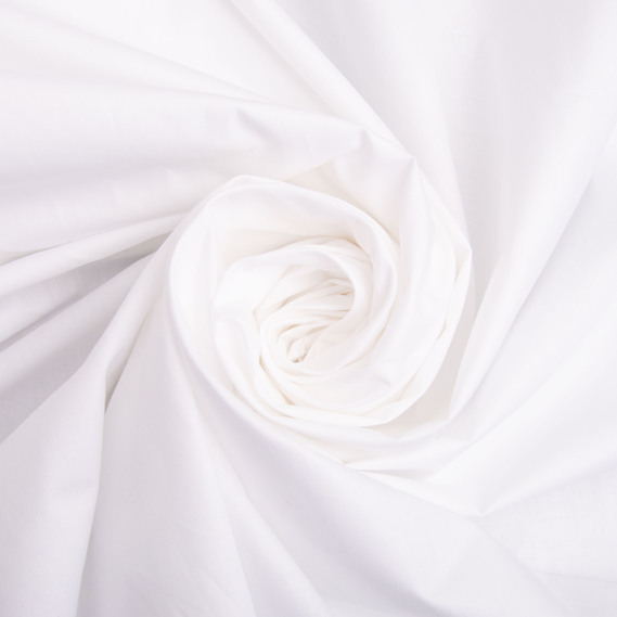 Тканина перкаль 240 см 130 г/м2 натуральна бавовна преміум якість для постільної білизни, покривал, декору біла, фото 1