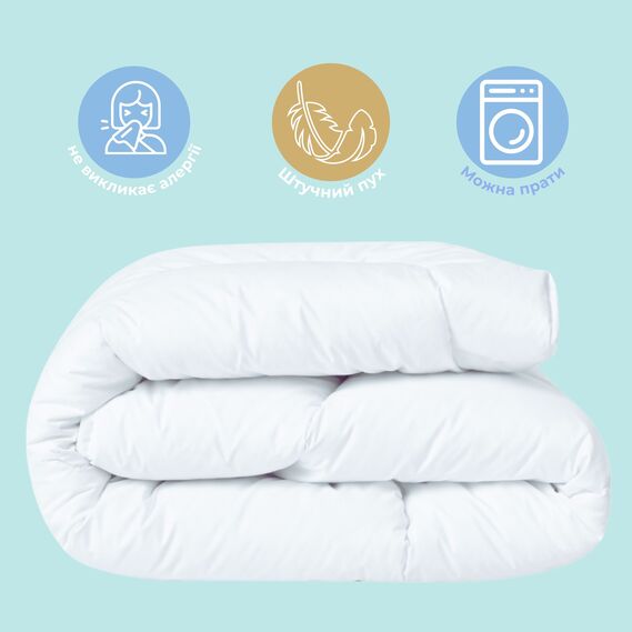 Одеяло детское в кроватку 100х135 см Soft PAPAELLA искусственный пух, антиаллергенное, супер мягкое теплое біла, фото 4