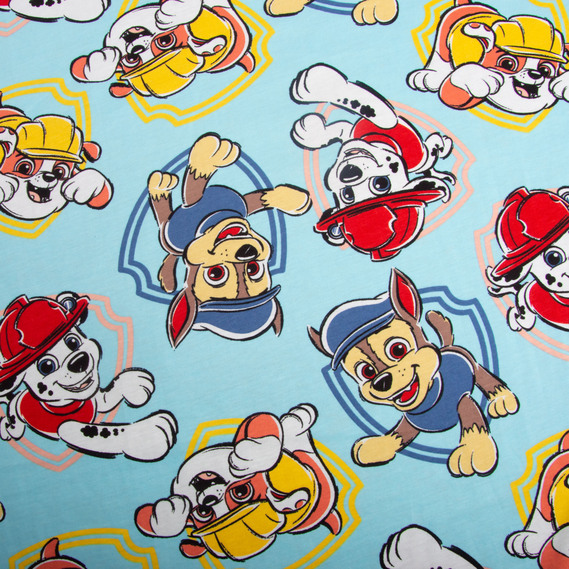 Ткань трикотаж кулир с детским рисунком, 150 гр/м2 160 см хлопок, мягкая, натуральная, для футболок, пижам и пеленок  Щенячий патруль, фото 2