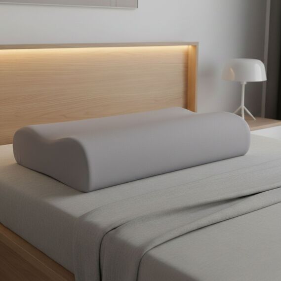 Набор наволочек 2 шт IDEIA 60х40х16 см наволочка трикотажная для ортопедических и анатомических подушек сірий/беж, фото 7