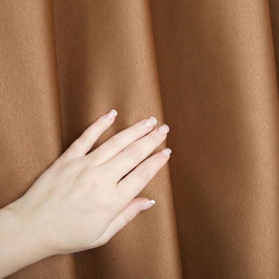 Set of curtains 2 pcs 150х260 cm, Blackout curtains, drapes, blackout panels on curtain tape with darkening effect V-128 мол шоколад, фото 8