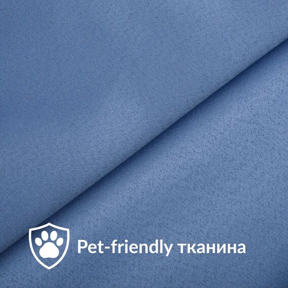 Set of curtains 2 pcs 150х260 cm, Blackout curtains, drapes, blackout panels on curtain tape with darkening effect V-30 денім, фото 3