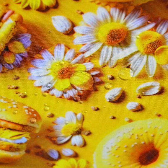 Скатерть с защитой от пятен IDEIA 140х170 см хлопок, Teflon эффект донат жовтий, фото 2