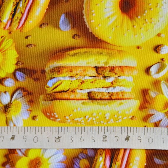 Скатерть с защитой от пятен IDEIA 140х170 см хлопок, Teflon эффект донат жовтий, фото 7