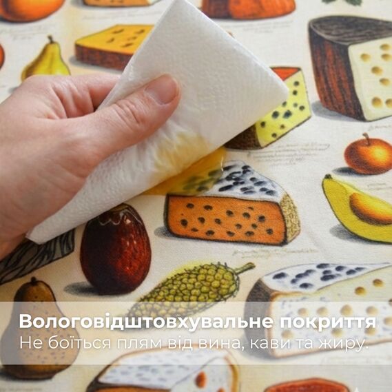 Christmas tablecloth 140x170 cm with water-repellent impregnation ягідка , фото 2