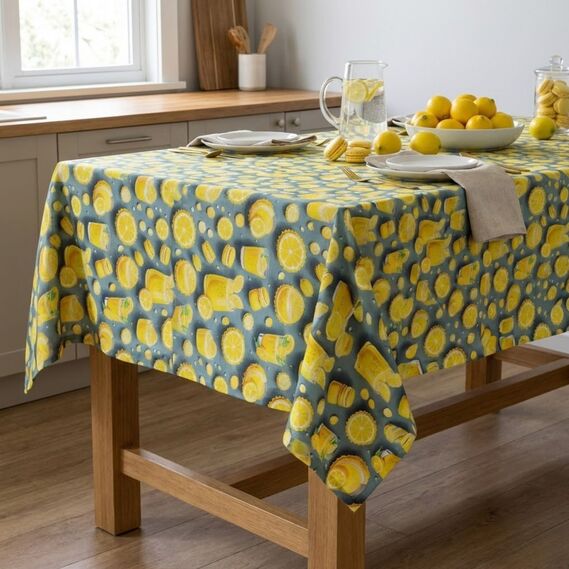 Скатерть с защитой от пятен IDEIA 140х170 см хлопок, Teflon эффект лимонад, фото 1