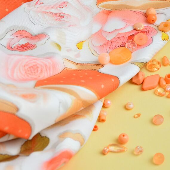 Ткань Панама хлопок 180 см 235 гр/м2 з защитой от пятен, для скатертей, штор, декора  суничний чай, фото 6