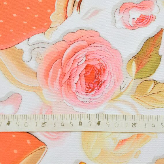 Ткань Панама хлопок 180 см 235 гр/м2 з защитой от пятен, для скатертей, штор, декора  суничний чай, фото 8