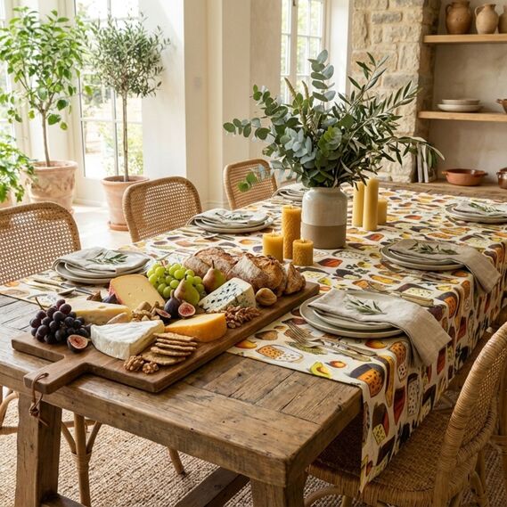 Decorative fabric with water-repellent impregnation сир з фруктами, фото 1