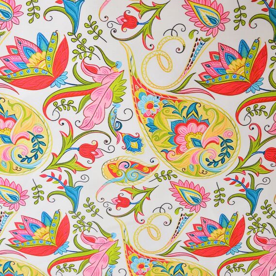 Ткань Панама хлопок 180 см 235 гр/м2 з защитой от пятен, для скатертей, штор, декора  орнамент огірки, фото 1