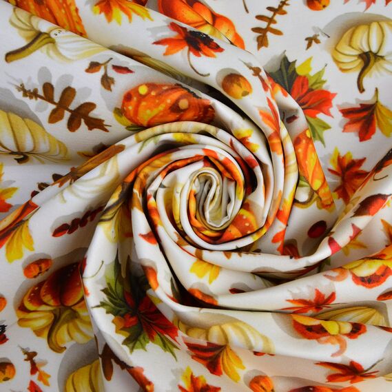 Ткань Панама хлопок 180 см 235 гр/м2 з защитой от пятен, для скатертей, штор, декора  гарбузова осінь, фото 5