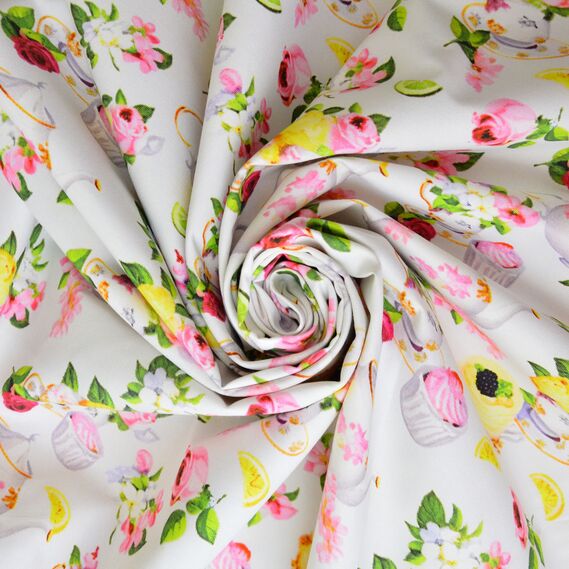 Ткань Панама хлопок 180 см 235 гр/м2 з защитой от пятен, для скатертей, штор, декора  мафін до чаю, фото 6