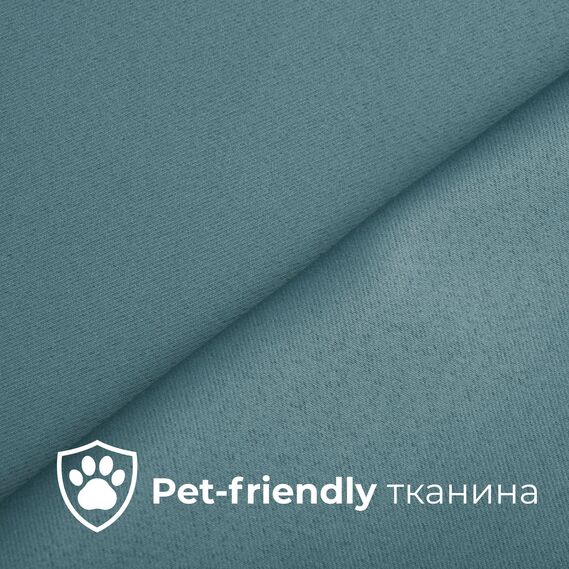 Комплект штор 2 шт 150х260 см, Blackout шторы блэкаут, гардины, портьеры на тесьме с эффектом затемнения V-34 мор хвиля, фото 3