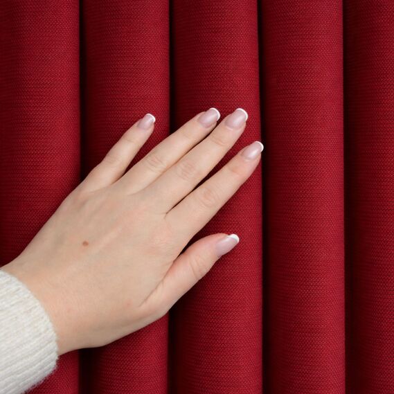 Комплект штор 2 шт 150х260 см, California штори, гардини, портьєри на шторній тасьмі V-49 вишня, фото 3