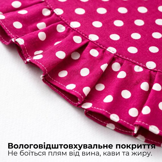 Набор салфеток 2 шт с оборкой IDEIA, 30 см, хлопок, для дома, кафе, для сервировки стола рожевий, фото 2