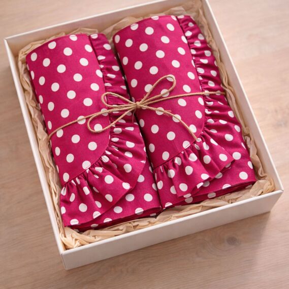 Набор салфеток 2 шт с оборкой IDEIA, 30 см, хлопок, для дома, кафе, для сервировки стола рожевий, фото 4