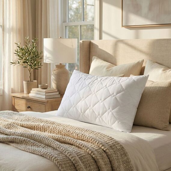 Подушка готельної серії Standart Plus IDEIA 40х60 см, чохол з блискавкою антиалергенна, фото 5