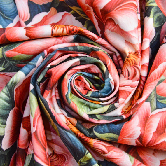 Тканина бязь ранфорс 5D для постільної білизни, бавовна 125 гр/м2 240 см натуральна, постільна тканина, тканина для простирадл, підковдр, наволочок Півонія , фото 1