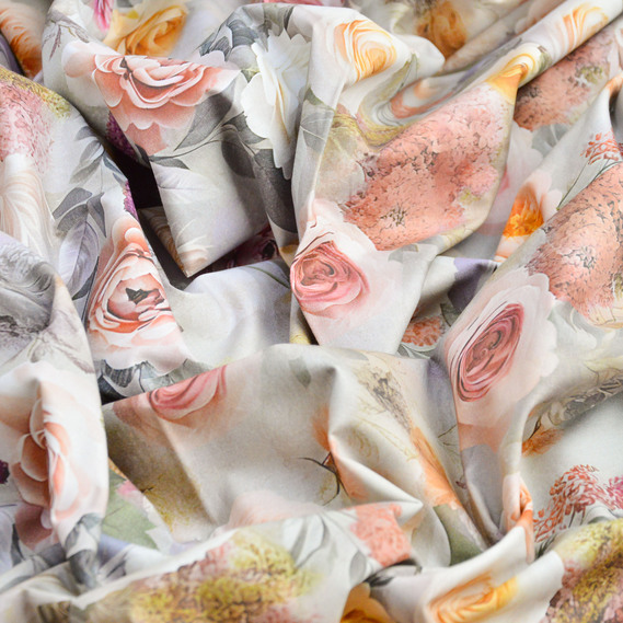 Тканина бязь ранфорс 5D для постільної білизни, бавовна 125 гр/м2 240 см натуральна, постільна тканина, тканина для простирадл, підковдр, наволочок Трояндове диво, фото 3