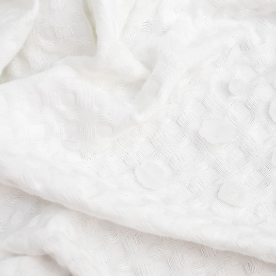 Waffle fabric Pike Tencel 240 cm wide 240 g/m2, natural, dense, absorbent fabric suitable for towels білий, фото 4
