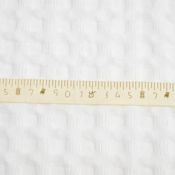 Waffle fabric Pike Tencel 240 cm wide 240 g/m2, natural, dense, absorbent fabric suitable for towels білий, фото 6