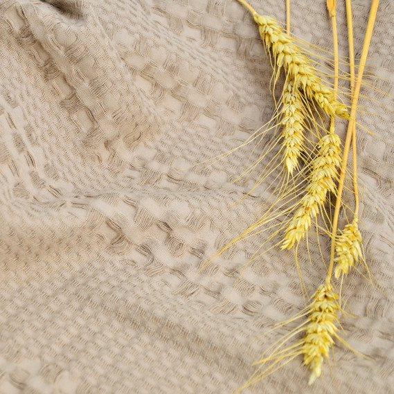 Waffle fabric Pike Tencel 240 cm wide 240 g/m2, natural, dense, absorbent fabric suitable for towels мокко, фото 5