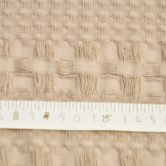 Waffle fabric Pike Tencel 240 cm wide 240 g/m2, natural, dense, absorbent fabric suitable for towels мокко, фото 6