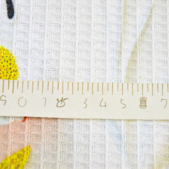 Тканина вафельна Піке 240 см 260 гр/м2, бавовна, натуральна, щільна, вбираюча, тканина для рушників квіти, фото 7