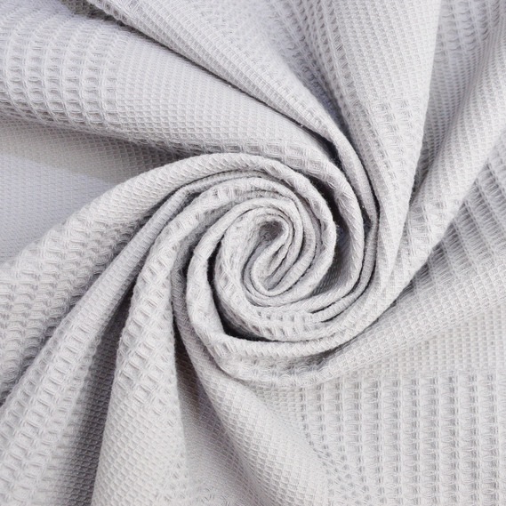 Waffle fabric Pike 240 cm wide 297 g/m2, cotton natural, dense, absorbent fabric suitable for towels клітинка сіра, фото 1
