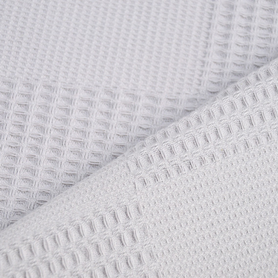 Waffle fabric Pike 240 cm wide 297 g/m2, cotton natural, dense, absorbent fabric suitable for towels клітинка сіра, фото 3
