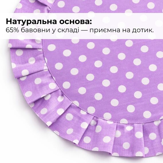 Набор салфеток 2 шт с оборкой IDEIA, 30 см, хлопок, для дома, кафе, для сервировки стола лаванда, фото 3