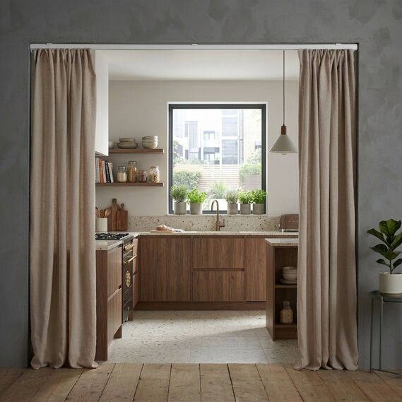 Карниз потолочный 2 м IDEIA одинарный алюминиевый, комплект с бегунками и крючками, для штор білий, фото 6