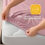 Простынь трикотажная 140/160х200х35 см на резинке IDEIA, эластичная, трикотаж, хлопок пудра, фото 3 Простынь трикотажная 140/160х200х35 см на резинке IDEIA, эластичная, трикотаж, хлопок пудра, фото 3