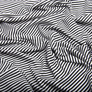 Ткань трикотаж Полоса R чорно/біла, фото 2