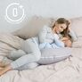 Подушка для беременных и кормления 30х190 см PAPAELLA гипоаллергенная, наволочка из хлопка на молнии горошок сірий, фото 4