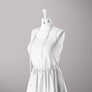 Fabric dress staple V-3 молоко, фото 3