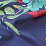 Ткань штапель твил принт, 140 см, 160 гр/м2, для платьев, блузок, юбок V-7/1 іриси т/синій, фото 3