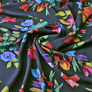 The fabric is staple twill with a print V-7/2 іриси чорний, фото 1 The fabric is staple twill with a print V-7/2 іриси чорний, фото 1