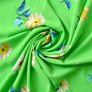 Шифон стрейч Флора ромашка салат, Квітковий, фото 1