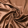 Тканина плательная атлас Горохи дріб каштан, фото 1