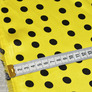 Тканина плательная атлас Горохи серед.лимон, фото 2