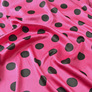 Dress fabric satin Peas maxi фуксія, фото 2