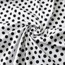 Ткань коттон стрейч Горошина білий копійка, фото 1