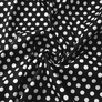 Ткнина котон стрейч Горошина чорний копійка, фото 1 Ткнина котон стрейч Горошина чорний копійка, фото 1