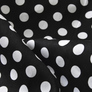 Ткнина котон стрейч Горошина чорний копійка, фото 3 Ткнина котон стрейч Горошина чорний копійка, фото 3