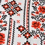 Рушникова вафельна Укр.орнамент червоний, фото 1