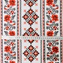 Рушникова вафельна Укр.орнамент червоний, фото 2